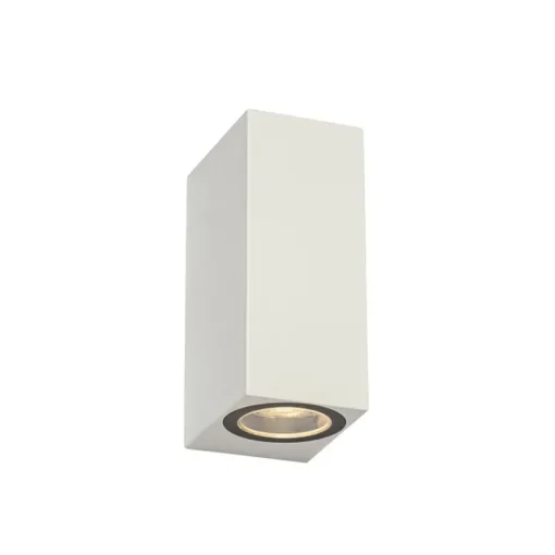 QAZQA Moderne buiten wandlamp wit kunststof 2-lichts - Baleno