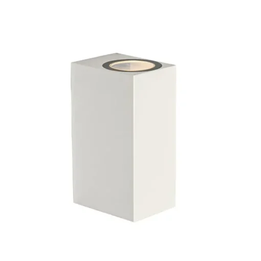 QAZQA Moderne buiten wandlamp wit kunststof 2-lichts - Baleno