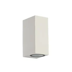 QAZQA Moderne buiten wandlamp wit kunststof 2-lichts - Baleno