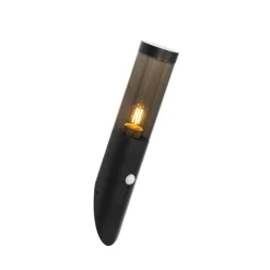 QAZQA Moderne buiten wandlamp zwart met bewegingssensor IP44 - Rox