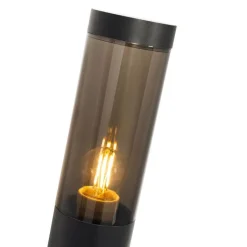 QAZQA Moderne buiten wandlamp zwart met bewegingssensor IP44 - Rox