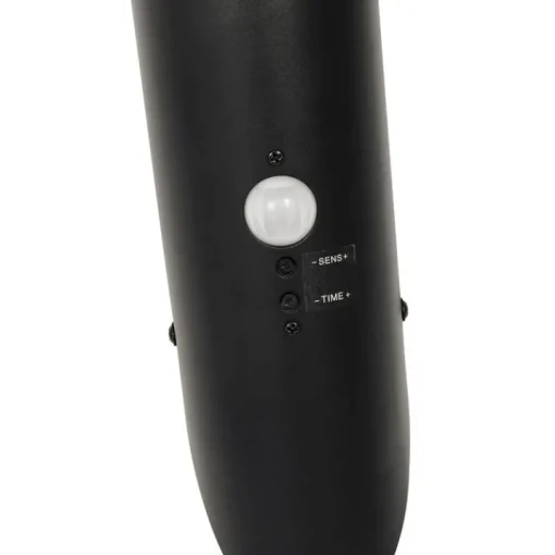 QAZQA Moderne buiten wandlamp zwart met bewegingssensor IP44 - Rox