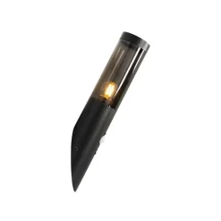 QAZQA Moderne buiten wandlamp zwart met bewegingssensor IP44 - Rox