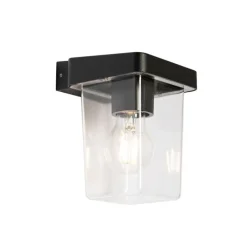 QAZQA Moderne buiten wandlamp zwart IP54 - Chimay