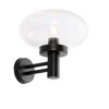 QAZQA Moderne buiten wandlamp zwart met glas - Elly