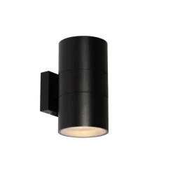 QAZQA Professional Moderne Buiten wandlamp zwart 2-lichts AR111 IP44 - Duo