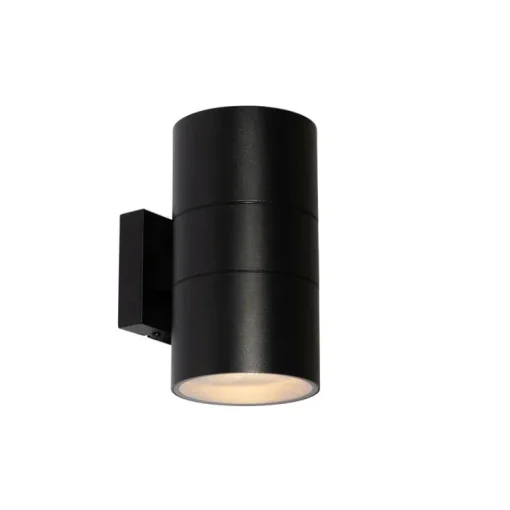 QAZQA Professional Moderne Buiten wandlamp zwart 2-lichts AR111 IP44 - Duo