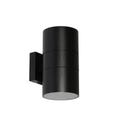 QAZQA Professional Moderne Buiten wandlamp zwart 2-lichts AR111 IP44 - Duo