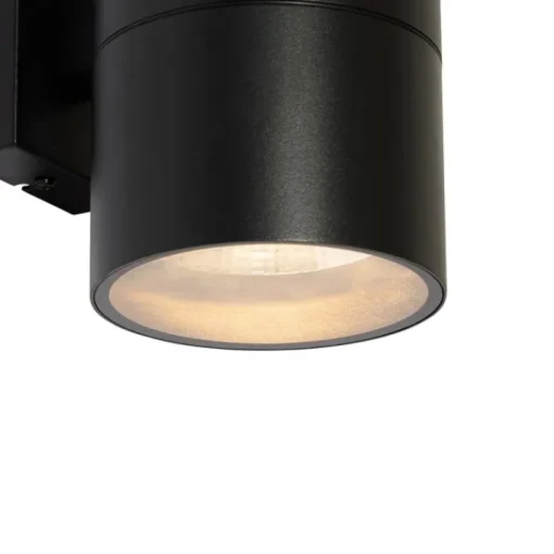 QAZQA Professional Moderne Buiten wandlamp zwart 2-lichts AR111 IP44 - Duo