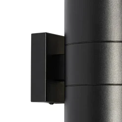 QAZQA Professional Moderne Buiten wandlamp zwart 2-lichts AR111 IP44 - Duo