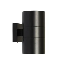 QAZQA Professional Moderne Buiten wandlamp zwart 2-lichts AR111 IP44 - Duo