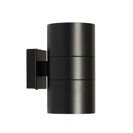 QAZQA Professional Moderne Buiten wandlamp zwart 2-lichts AR111 IP44 - Duo