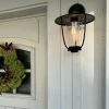 QAZQA Moderne buiten wandlamp zwart met helder glas - Khana
