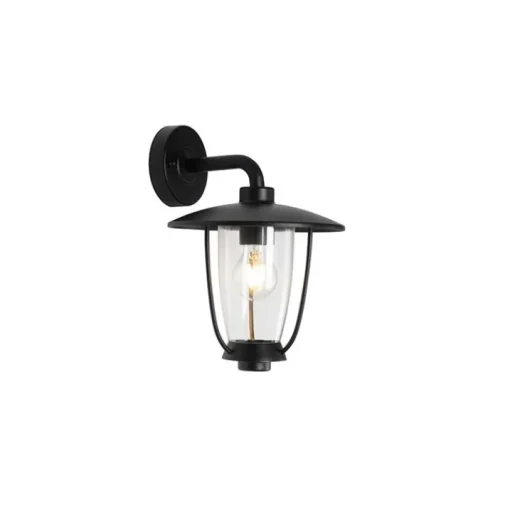 QAZQA Moderne buiten wandlamp zwart met helder glas - Khana