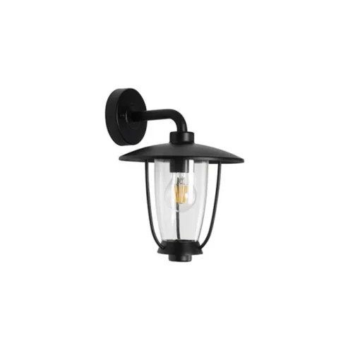 QAZQA Moderne buiten wandlamp zwart met helder glas - Khana