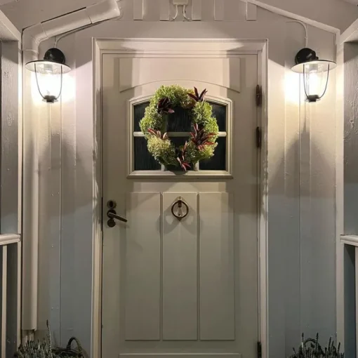 QAZQA Moderne buiten wandlamp zwart met helder glas - Khana