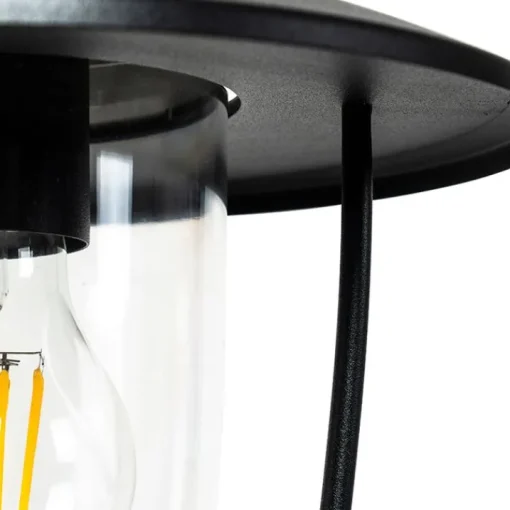 QAZQA Moderne buiten wandlamp zwart met helder glas - Khana