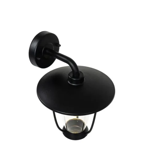 QAZQA Moderne buiten wandlamp zwart met helder glas - Khana
