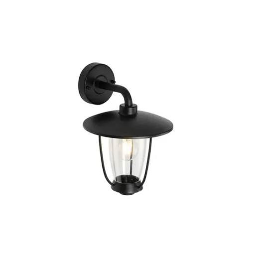QAZQA Moderne buiten wandlamp zwart met helder glas - Khana