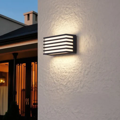 QAZQA Moderne buiten wandlamp zwart incl. LED IP65 - Jail