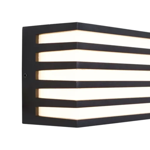 QAZQA Moderne buiten wandlamp zwart incl. LED IP65 - Jail