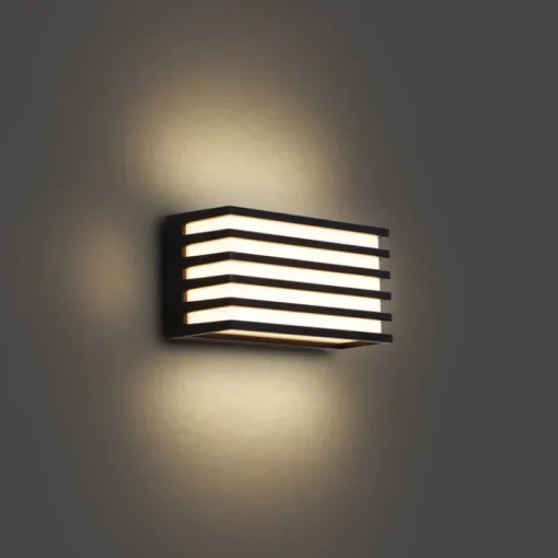 QAZQA Moderne buiten wandlamp zwart incl. LED IP65 - Jail