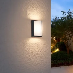 QAZQA Moderne buiten wandlamp zwart incl. LED IP65 - Packet