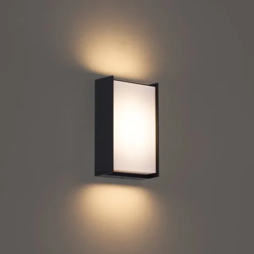 QAZQA Moderne buiten wandlamp zwart incl. LED IP65 - Packet