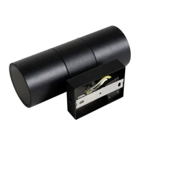 QAZQA Professional Moderne Buiten wandlamp zwart 2-lichts AR70 IP44 - Duo