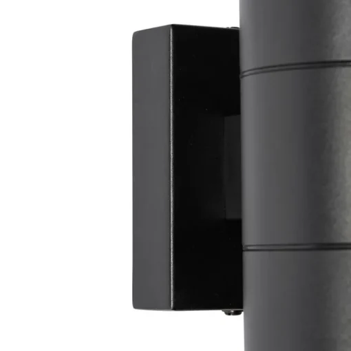 QAZQA Professional Moderne Buiten wandlamp zwart 2-lichts AR70 IP44 - Duo