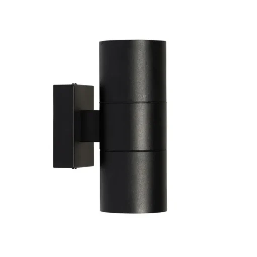QAZQA Professional Moderne Buiten wandlamp zwart 2-lichts AR70 IP44 - Duo