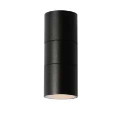 QAZQA Professional Moderne Buiten wandlamp zwart 2-lichts AR70 IP44 - Duo