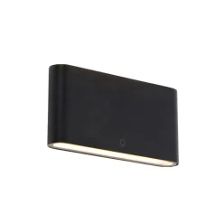 QAZQA Moderne buiten wandlamp zwart 17,5 cm incl. LED IP65 - Batt