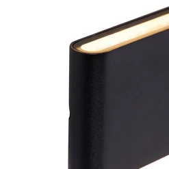 QAZQA Moderne buiten wandlamp zwart 17,5 cm incl. LED IP65 - Batt