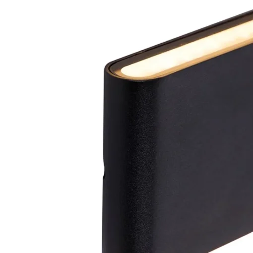 QAZQA Moderne buiten wandlamp zwart 17,5 cm incl. LED IP65 - Batt