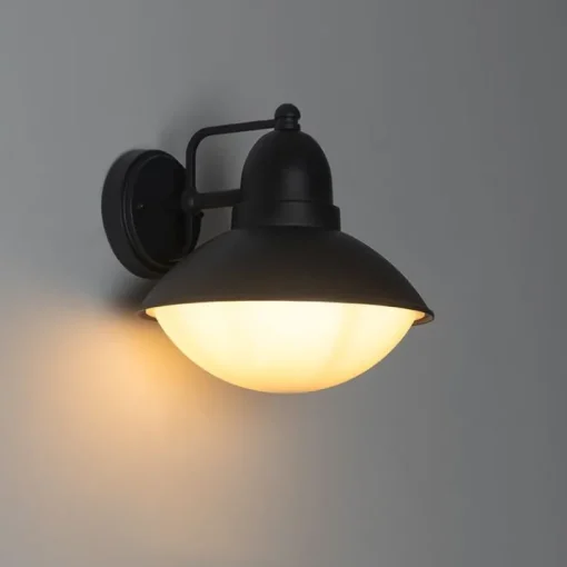 QAZQA Moderne buiten wandlamp zwart IP44 - Marcel