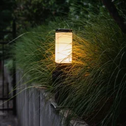QAZQA Moderne buitenlamp 45 cm staal met stopcontact IP44 - Malios