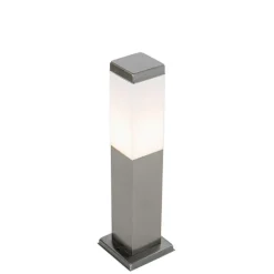 QAZQA Moderne buitenlamp 45 cm staal met stopcontact IP44 - Malios