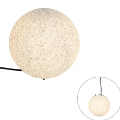 QAZQA Moderne buitenlamp grijs 25 cm IP65 - Nura