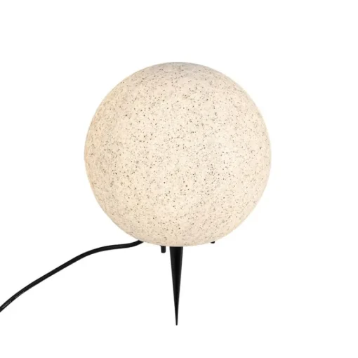 QAZQA Moderne buitenlamp grijs 25 cm IP65 - Nura