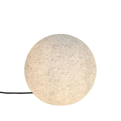 QAZQA Moderne buitenlamp grijs 35 cm IP44 - Nura