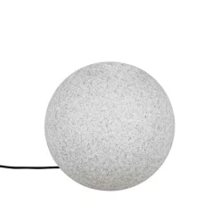 QAZQA Moderne buitenlamp grijs 35 cm IP44 - Nura