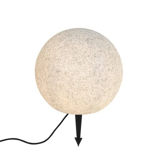 QAZQA Moderne buitenlamp grijs 35 cm IP44 - Nura