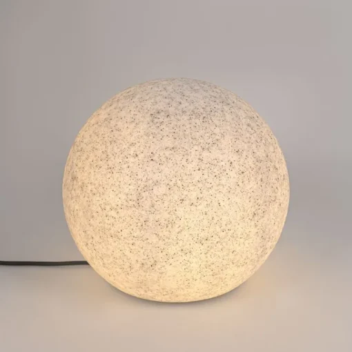 QAZQA Moderne buitenlamp grijs 35 cm IP44 - Nura