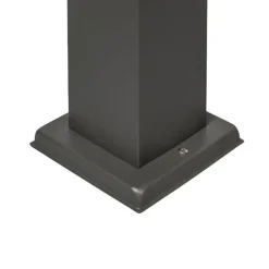 QAZQA Moderne buitenlamp paal donkergrijs met opaal 80 cm IP44 - Malios