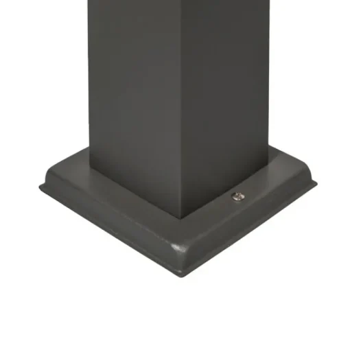 QAZQA Moderne buitenlamp paal donkergrijs met opaal 80 cm IP44 - Malios