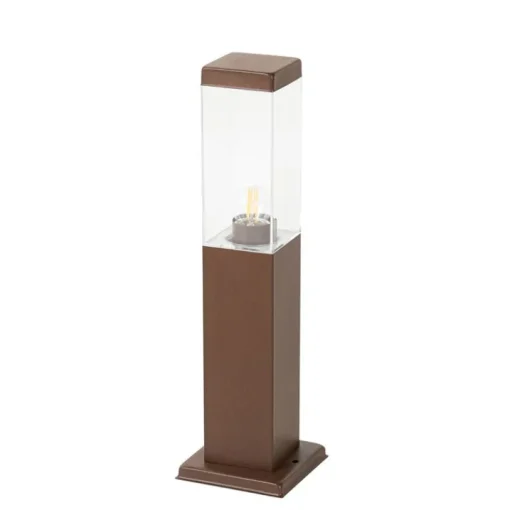 QAZQA Moderne buitenlamp paal roestbruin 45 cm - Malios