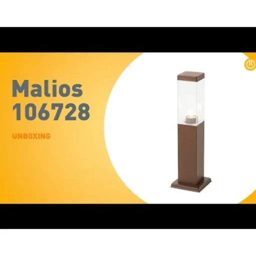 QAZQA Moderne buitenlamp paal roestbruin 45 cm - Malios