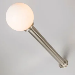 QAZQA Moderne buitenlamp paal staal RVS 100 cm - Sfera