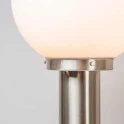QAZQA Moderne buitenlamp paal staal RVS 100 cm - Sfera